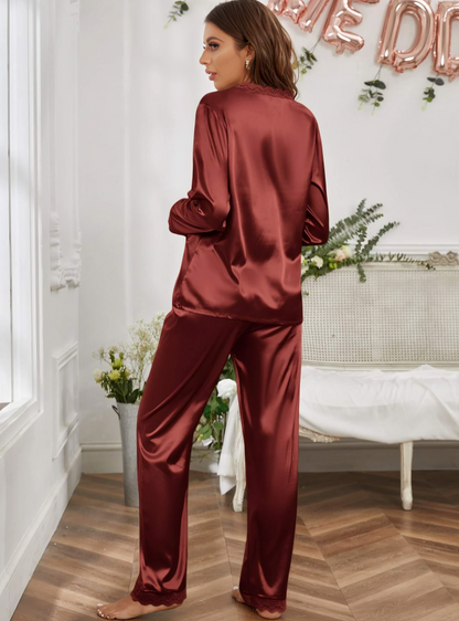 Luxe Satijnen Elegantie – Dames Pyjama Set